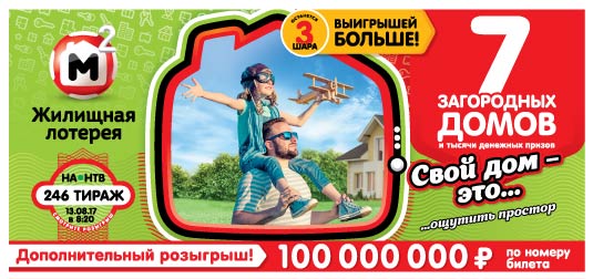 Анонсы будущих тиражей жилищная лотерея и русское
