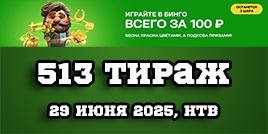 Проверить билет Золотая подкова 513 тираж